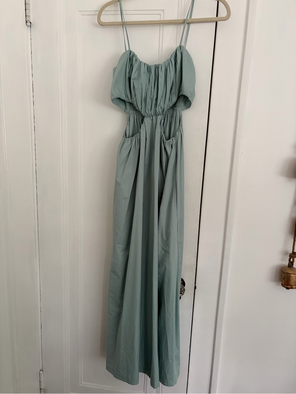 Abercrombie & Fitch Cut Out Spaghetti Strap Maxi Dress